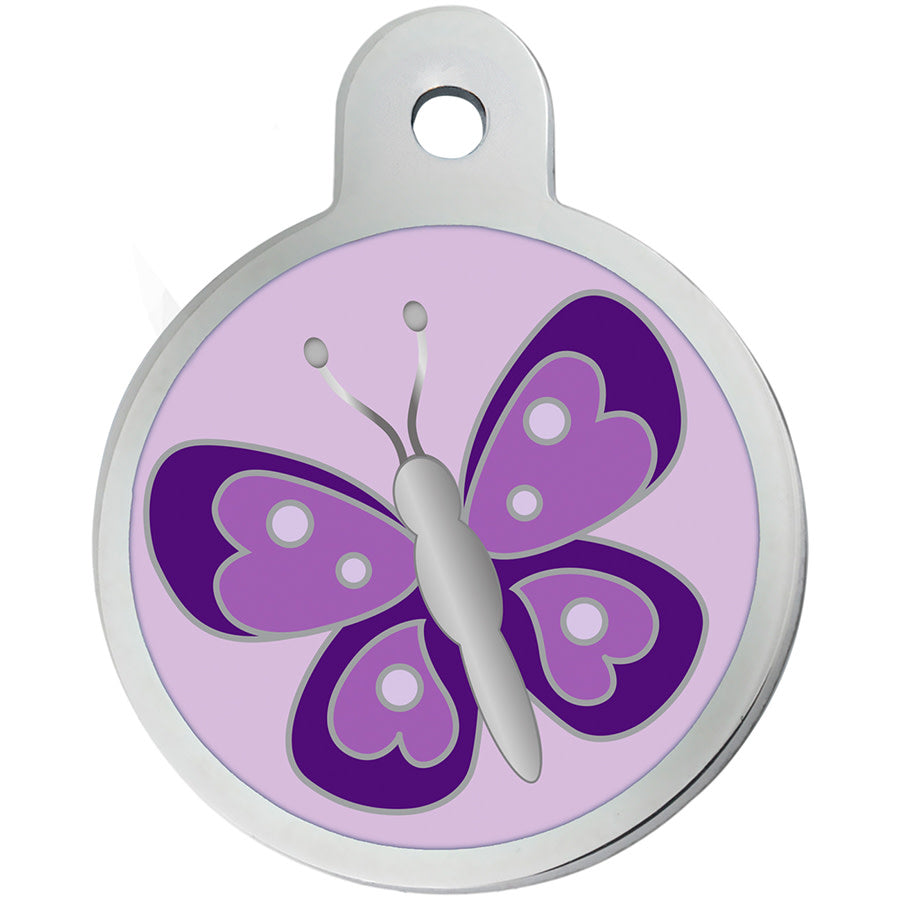 engraved-id-tag-large-round-butterfly-large-sized-tag-custom